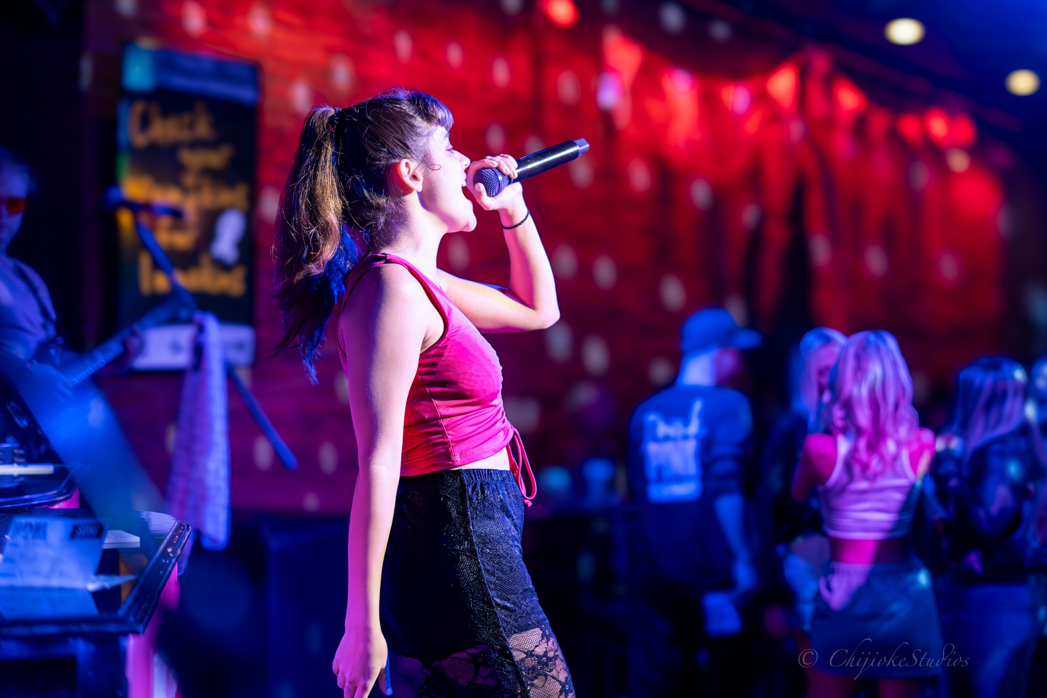 Musician singing