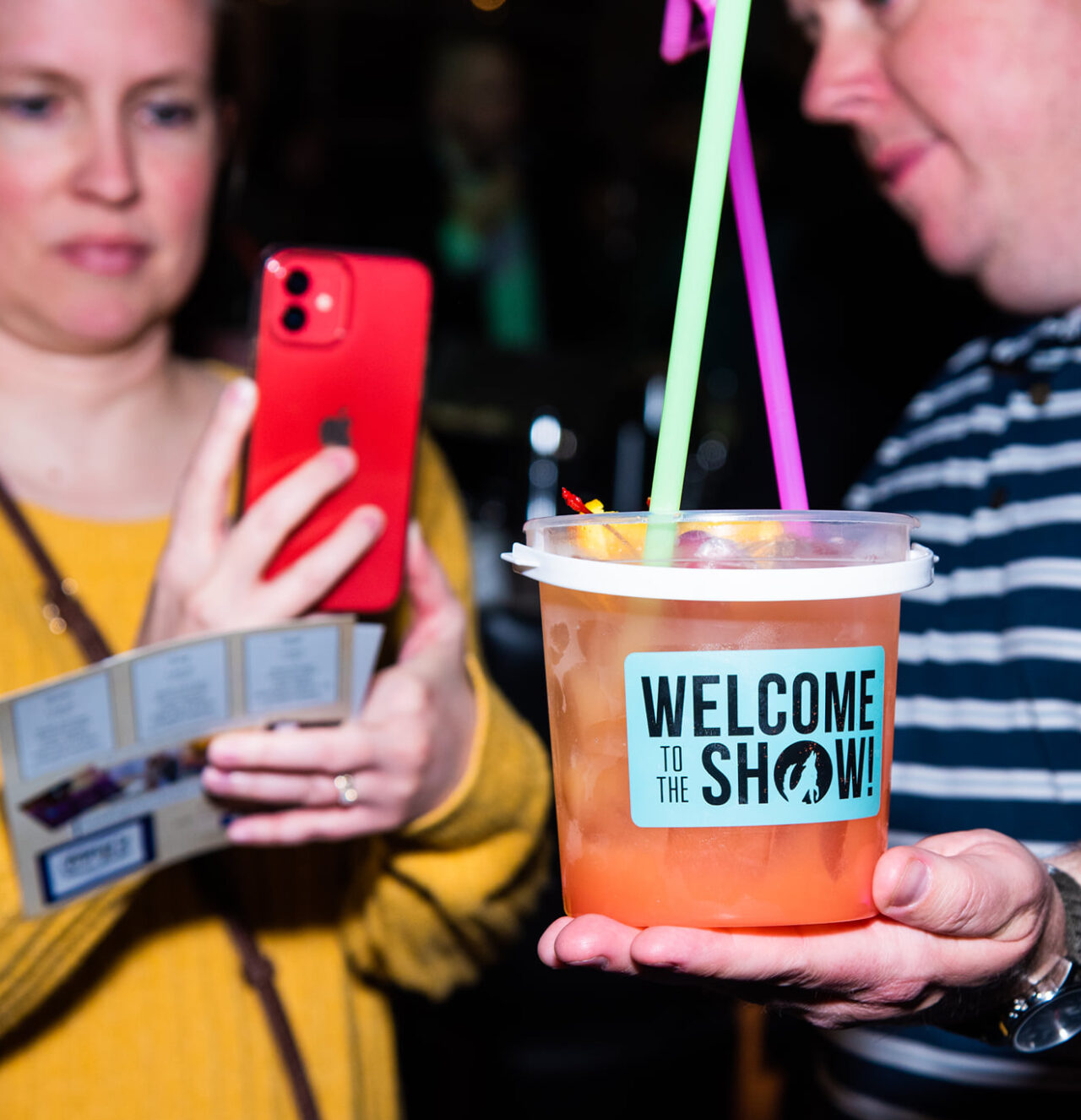 Taking a photo of a cocktail