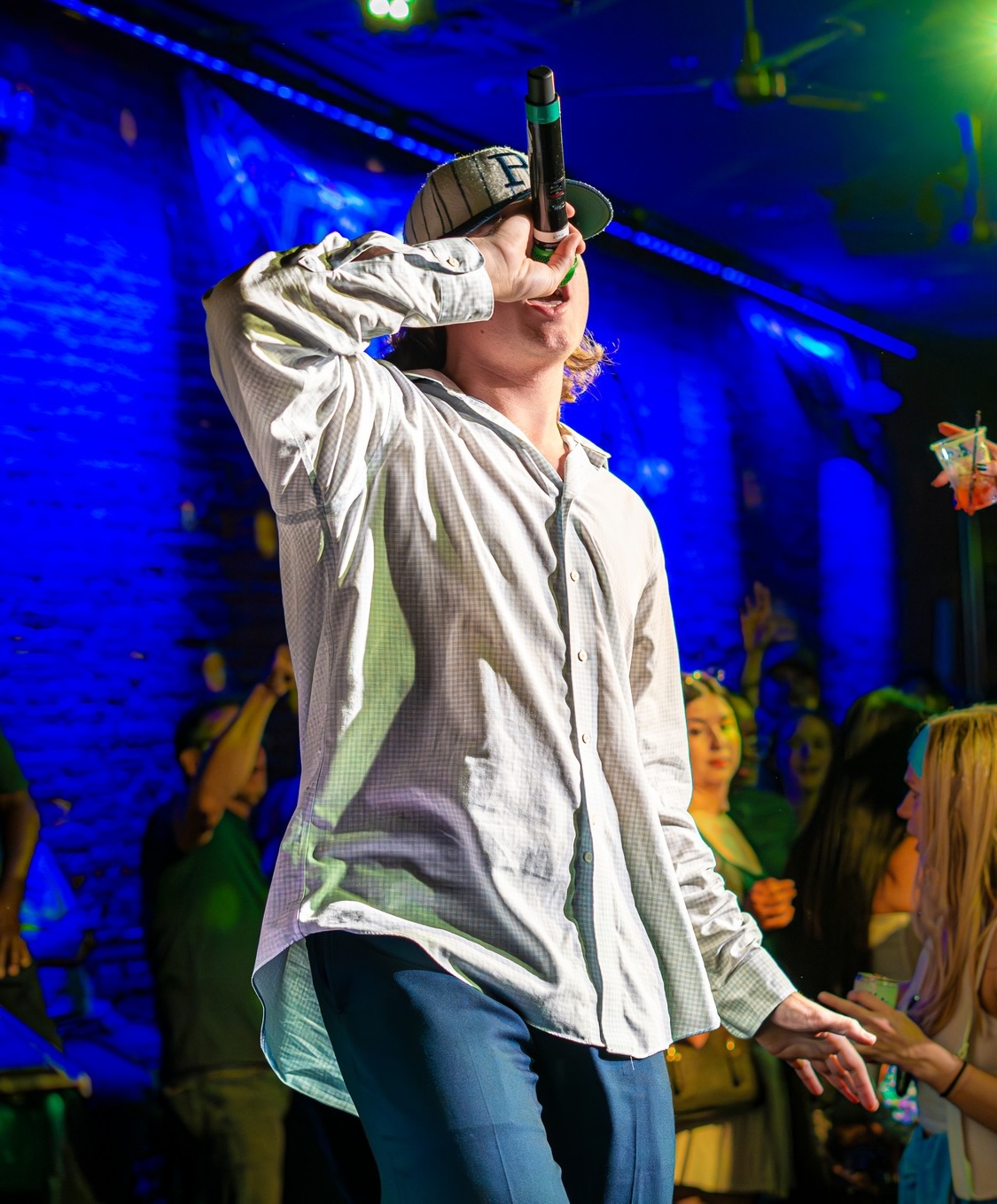 male singer on stage