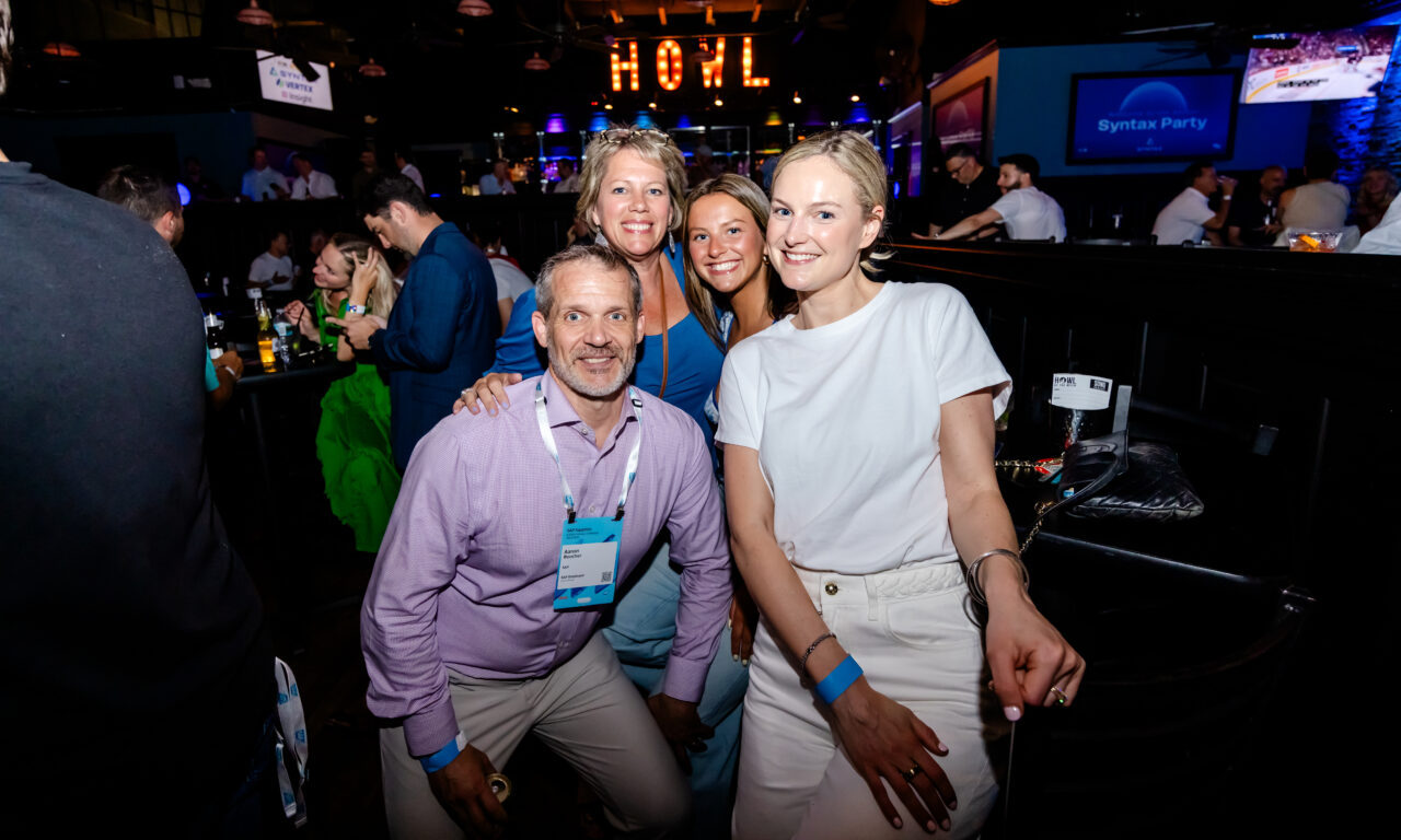 Group of coworkers at corporate event