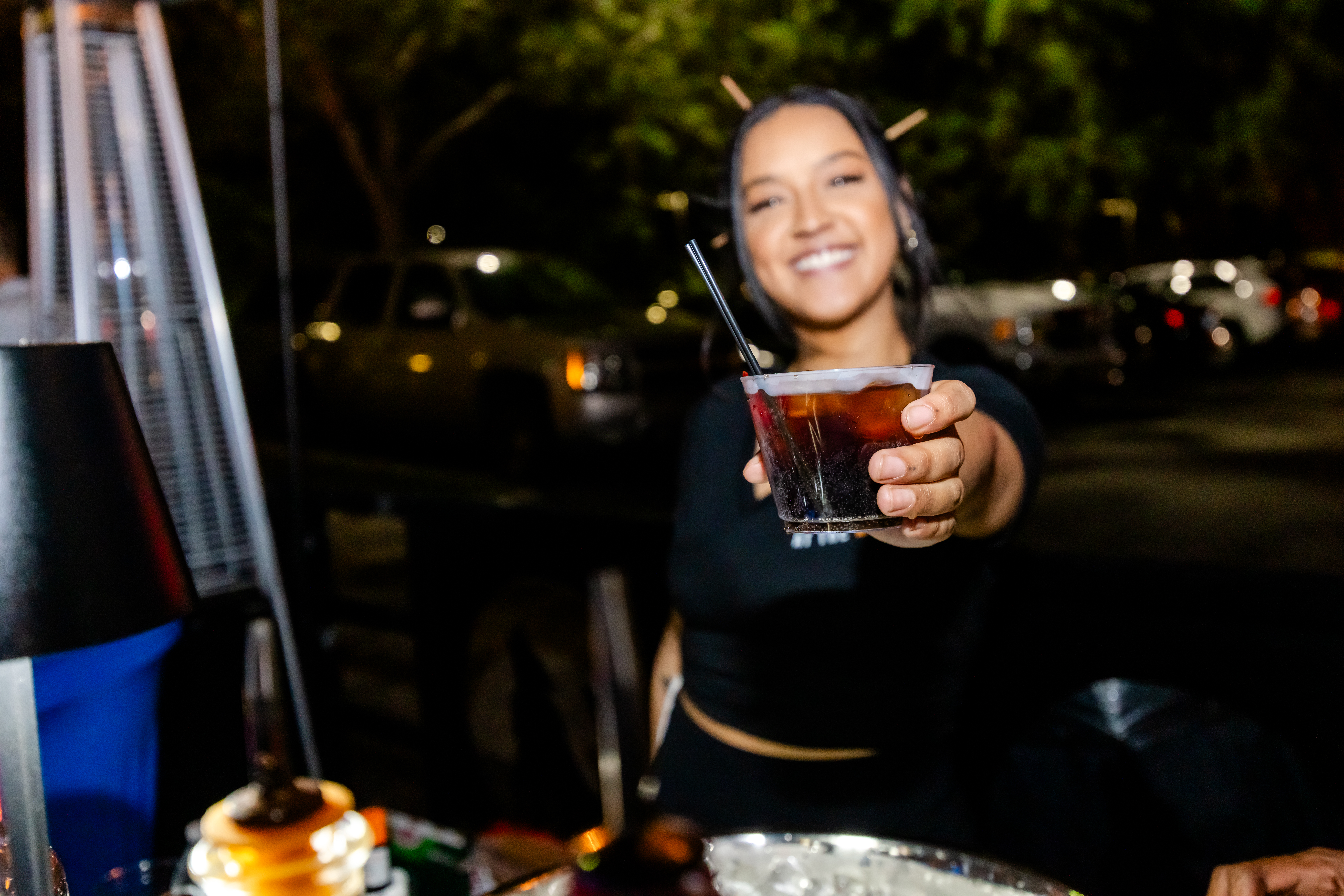 bartender serving a drink