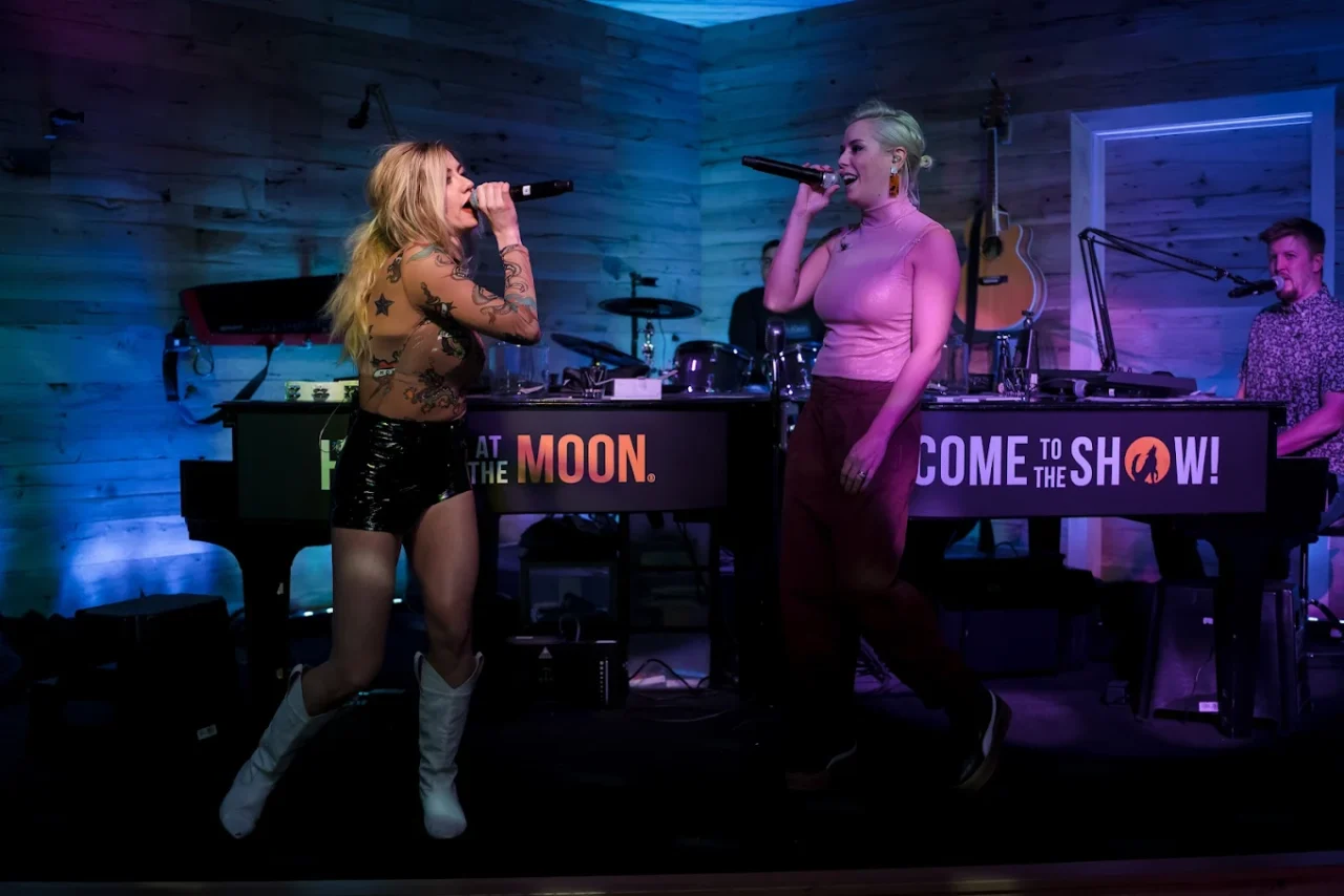 Entertainers performing at a private party