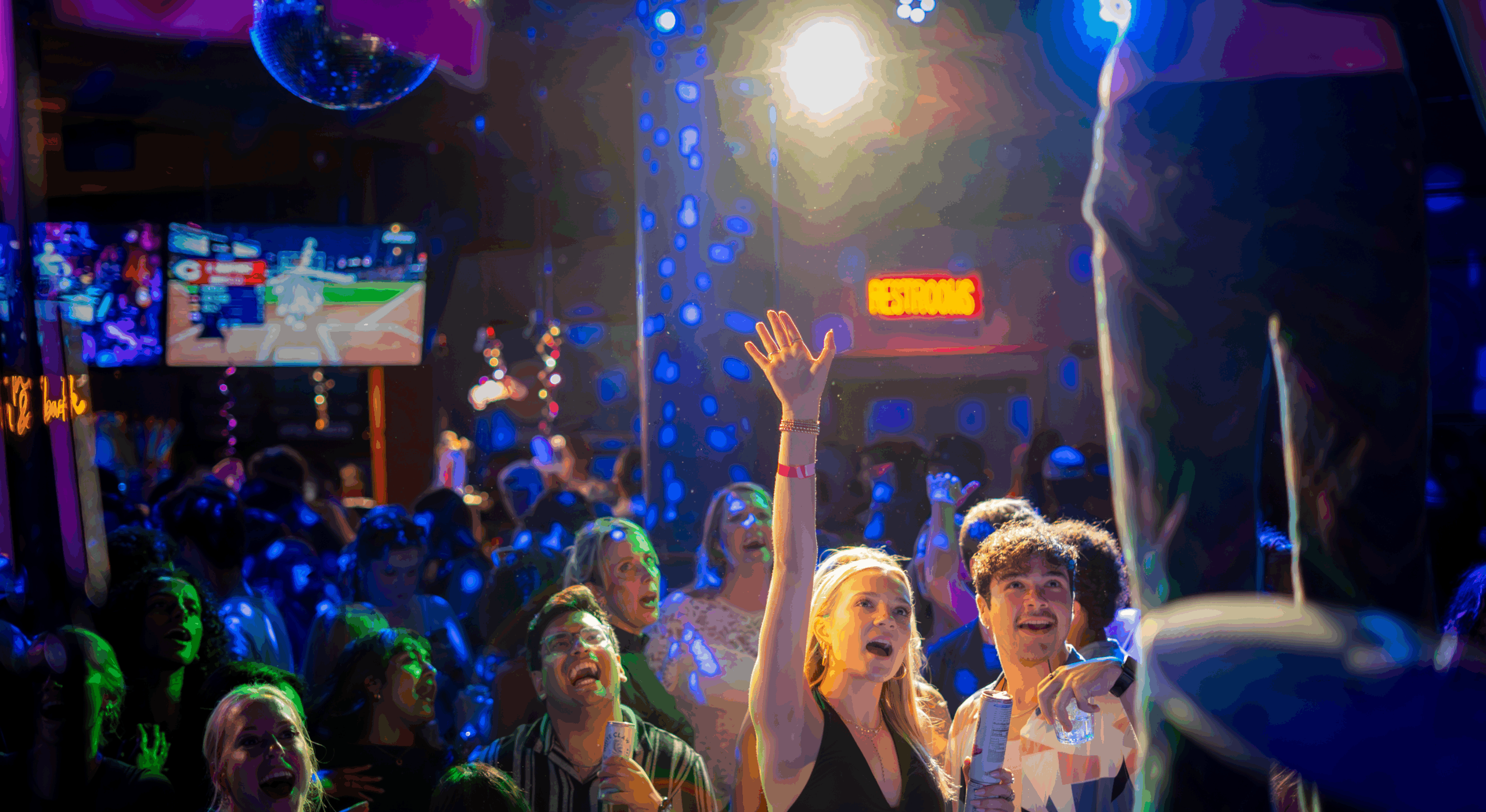 Group of people celebrating at a party