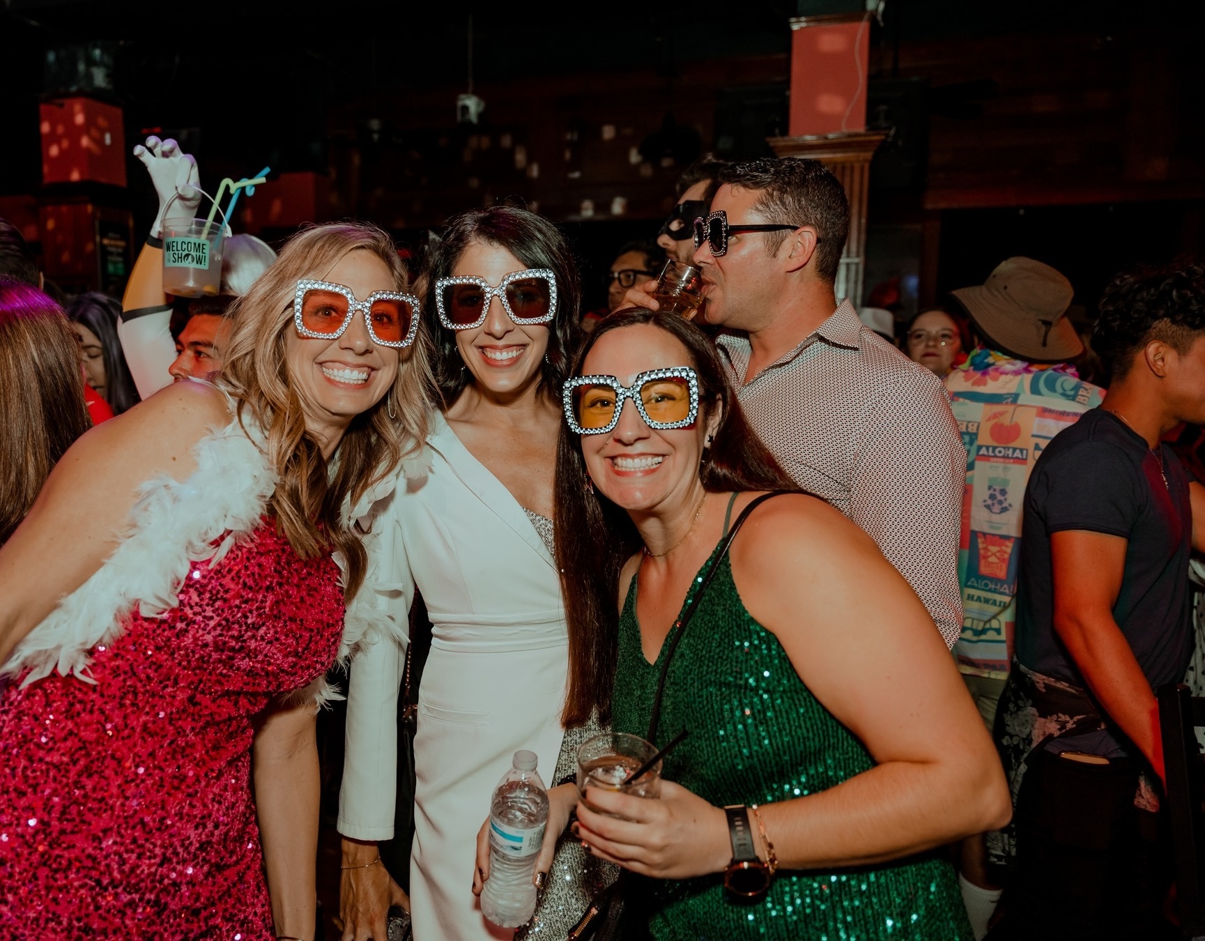 Boogie Wonderland girls dressed with disco clothes