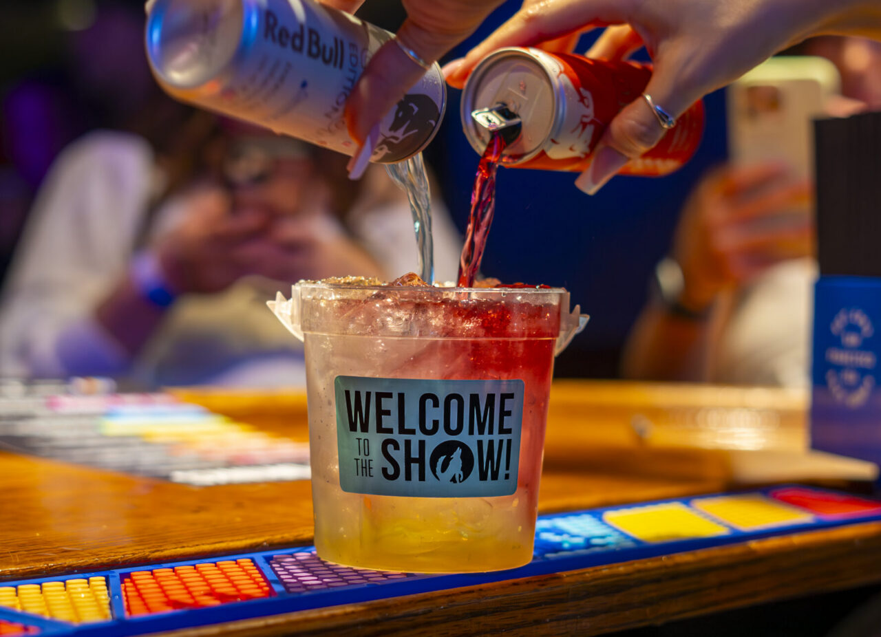 cocktail being poured at Movie Soundtrack Music Night live music bar