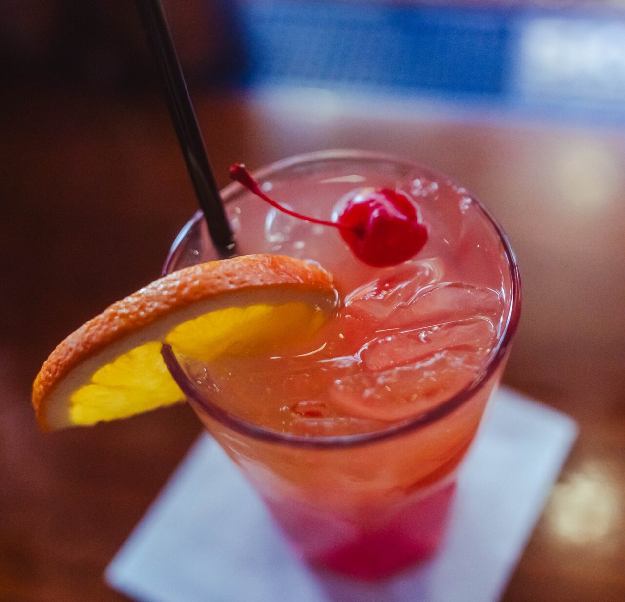 Signature cocktail served during Indianapolis Happy Hour at Howl at the Moon.