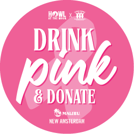 featured october drink the malibu barbie bucket. part of proceeds donated to breast cancer research
